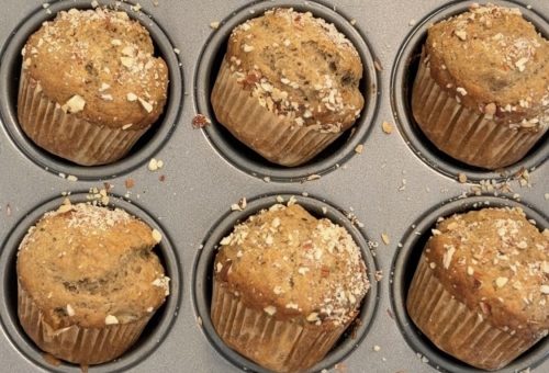 Banana Almond Mini Muffins (No Refined-Sugar)